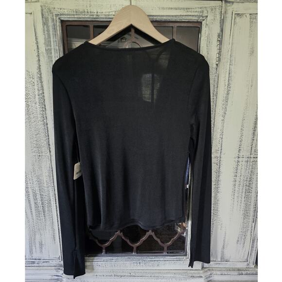 NWT Free People Intimately Sleek Black Layering Top - Large - Picture 3 of 3